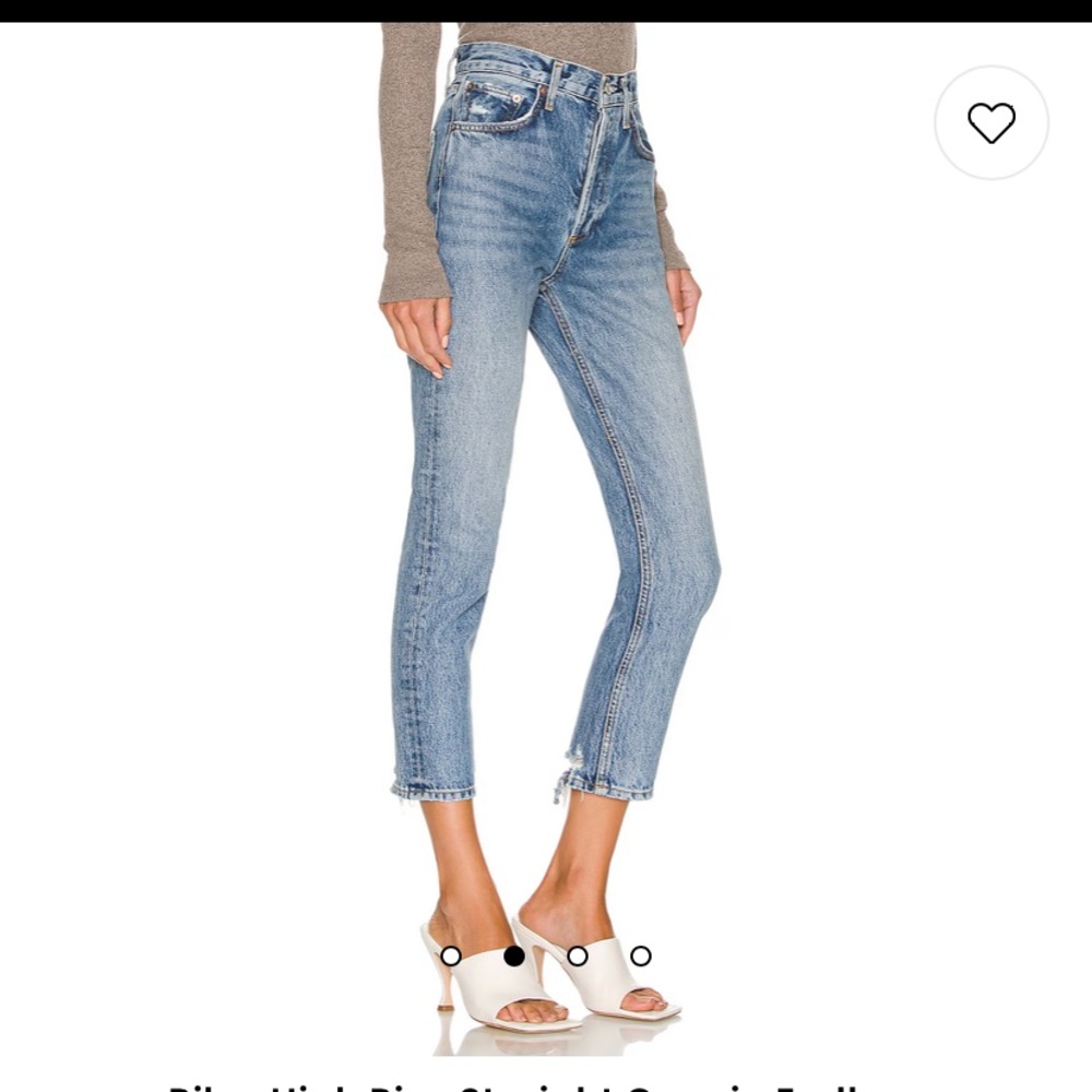 Agolde Riley High Rise Straight Crop in Endless 27 revolve shopbop